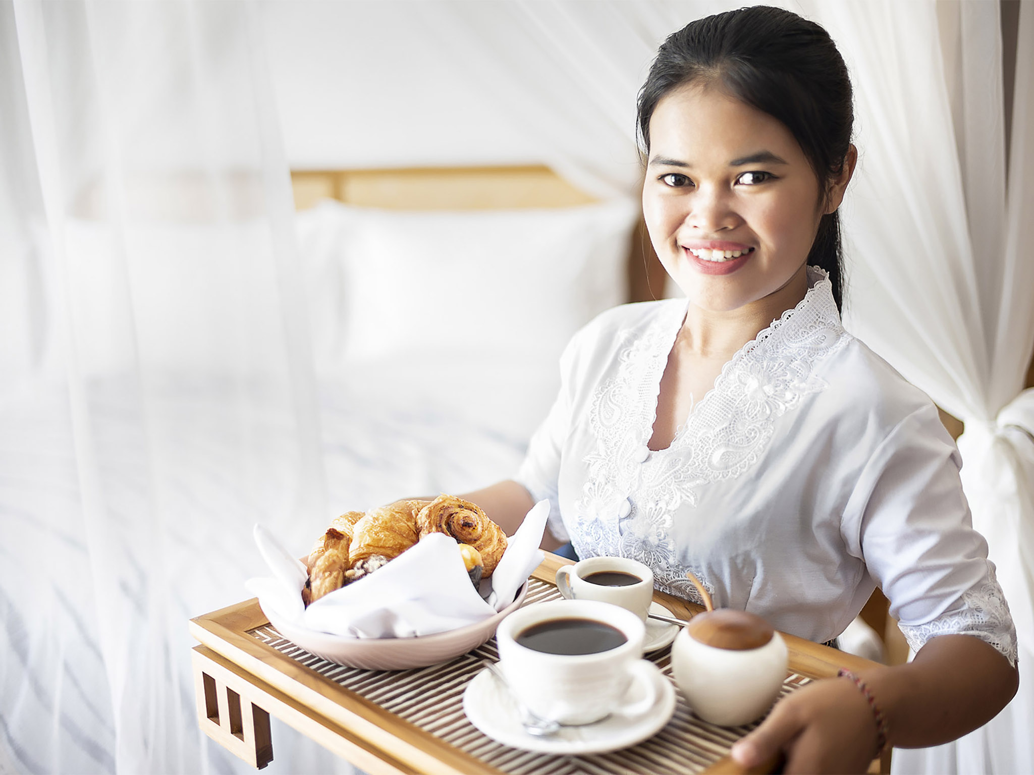 Villa Indrani - Coffee and bread for room service - Villa Indrani, Canggu, Bali